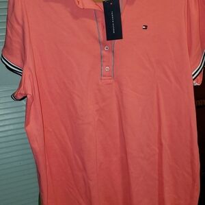 Tommy Hilfiger Womens Polo Dress in Vibrant Coral